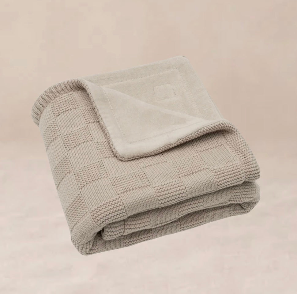 Deken box knit/velvet