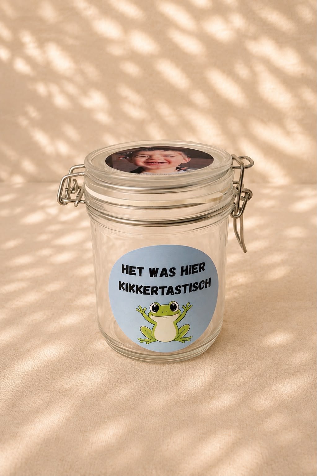 Snoeppot met sticker